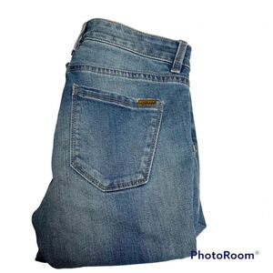 WHBM slim crop size 00 multicolored stitching on the wide cuff hems/front hip